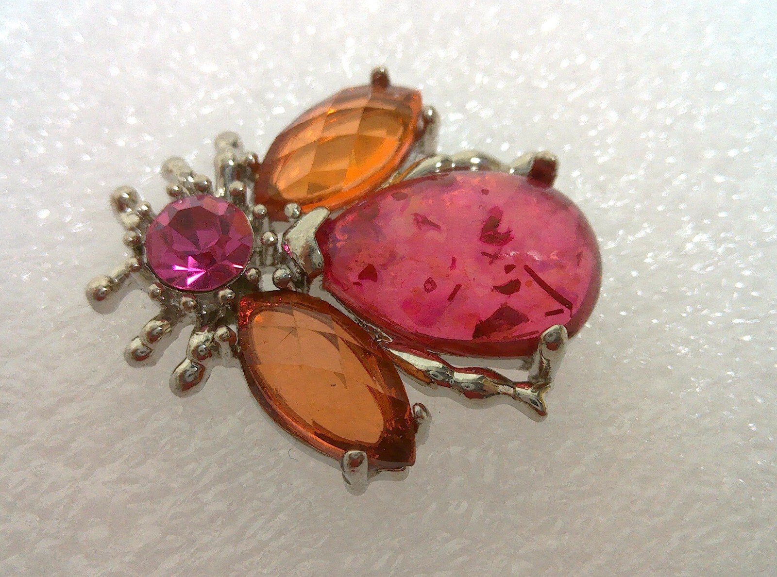 Pink Stone Wasp Insect Bug Trinket Embellishment Jewelry Rhinestone Bobble
