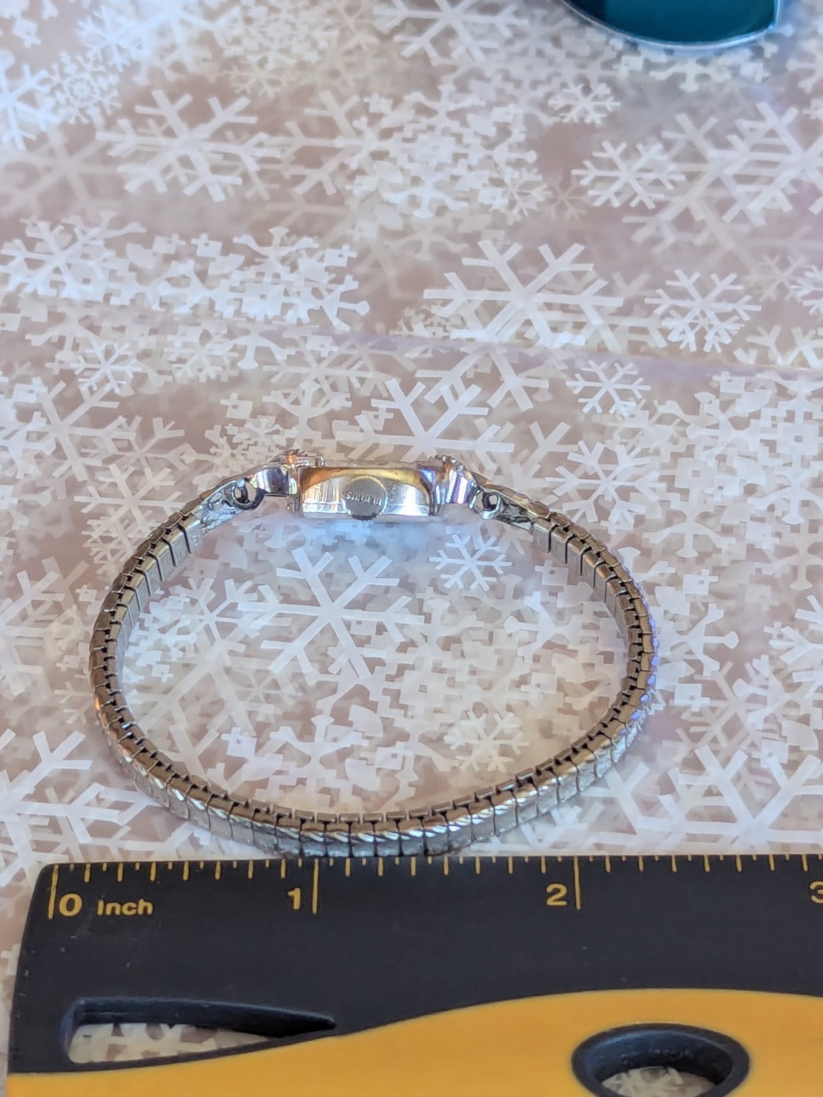 Vintage Benrus Women’s Watch 14 Kt white Gold W/2 Diamonds Manual Wind. Works