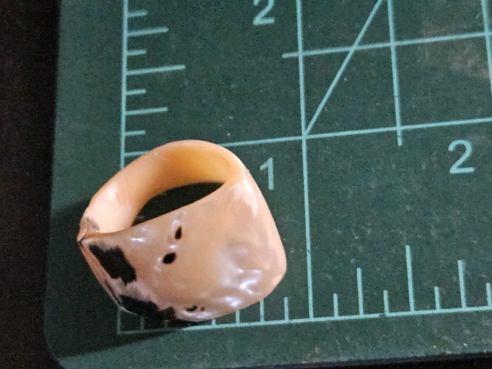 Vintage Natural Sea Shell Band Ring Size 5