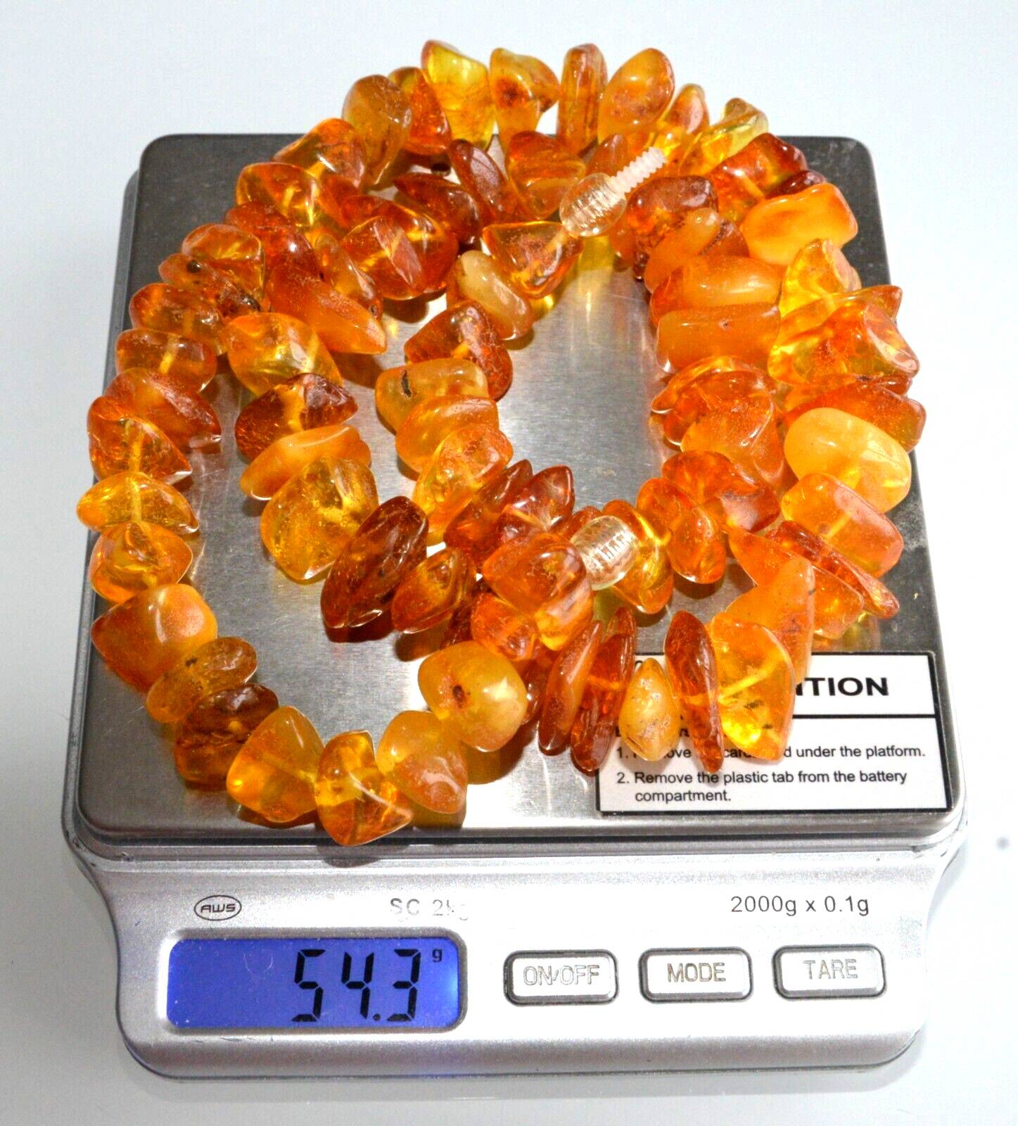 54gr RUSSIAN SOVIET BALTIC AMBER BEAD NECKLACE 琥珀 BRACELET STONE PENDANT EARRING
