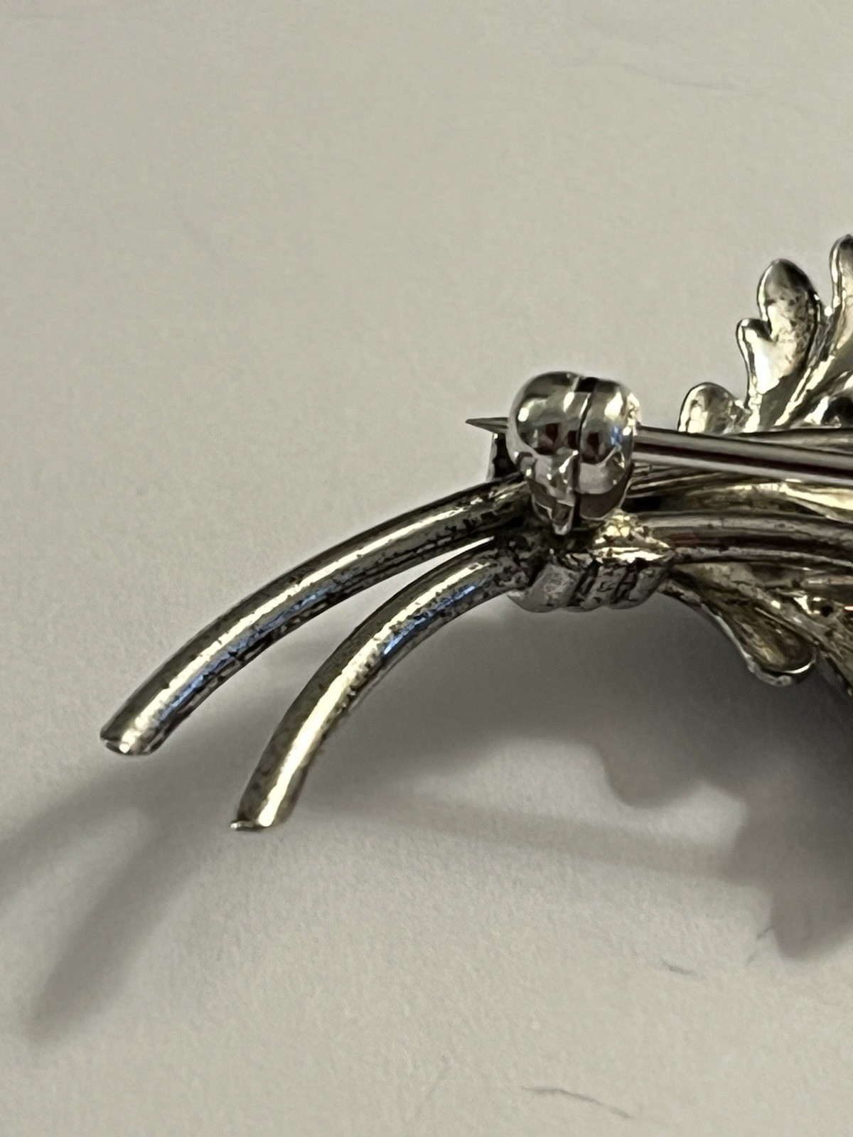 Vintage Binder Bros Sterling Silver Amethyst Floral Bouquet Pin Brooch Signed BB