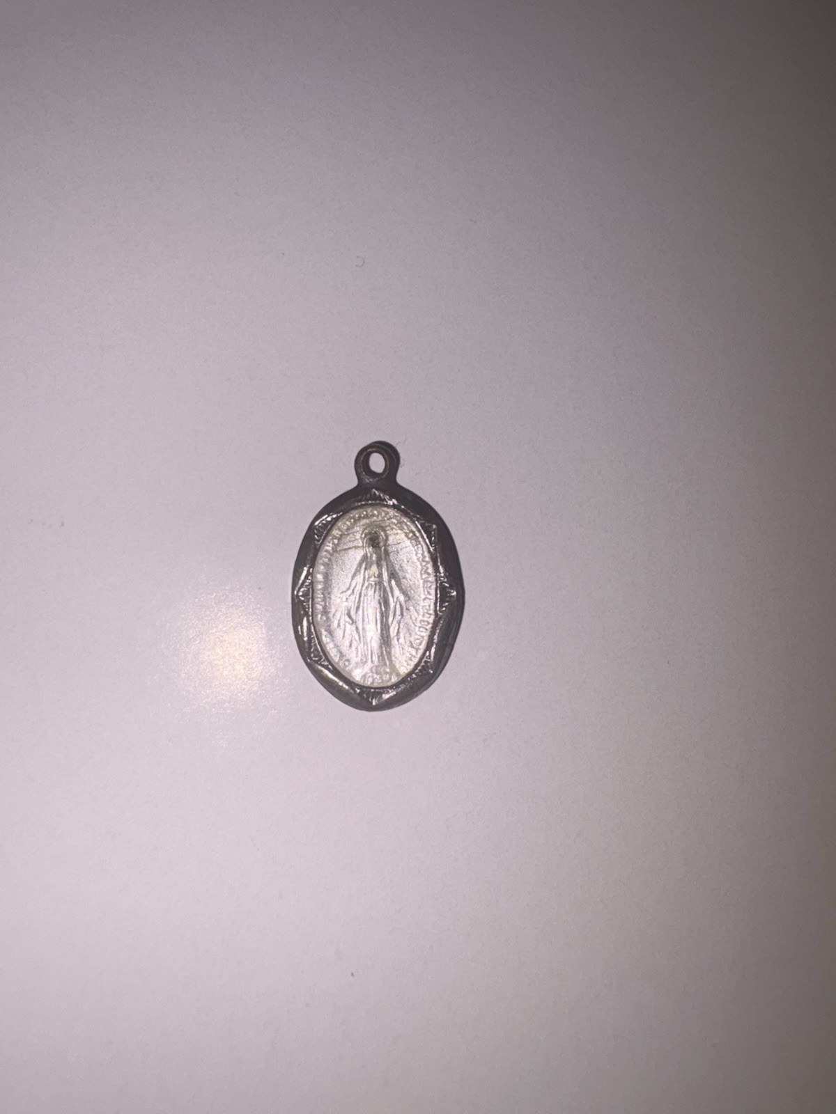 Vintage Oval pendant of the Virgin Mary
