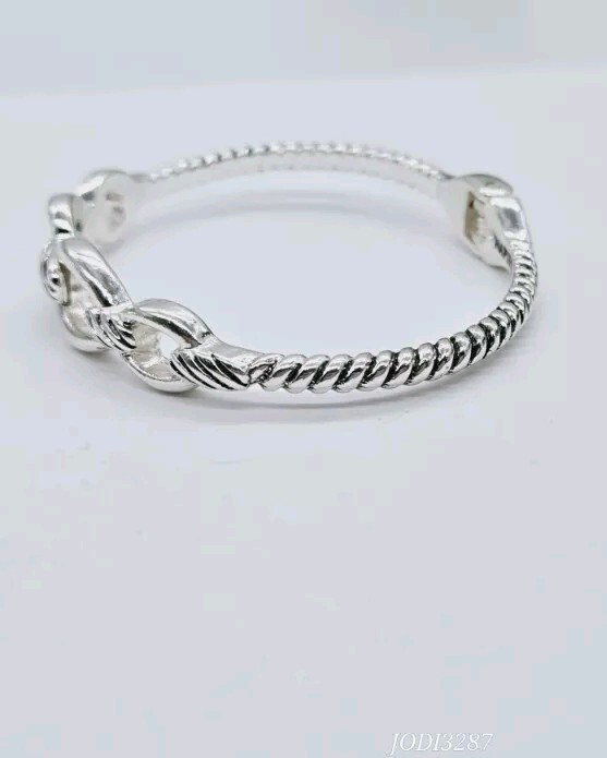 Napier Hinged Bangle bracelet Silver tone One Size OSFM Vintage