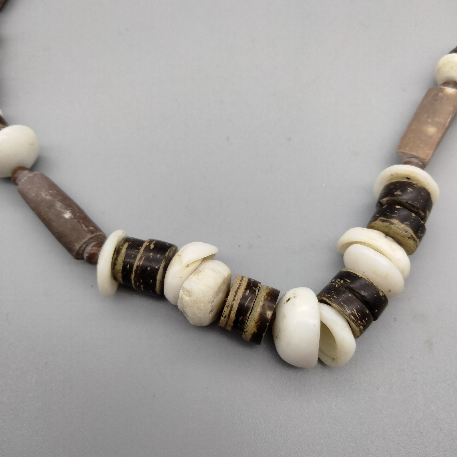 MermaidCore Mermaid Puka Shell Necklace 15″ Coconut VTG Beach Surf Philippines