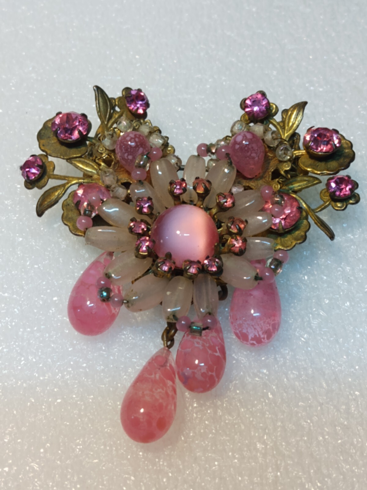 Miriam Haskell Beautiful (Signed) Brooch (Rare)1930’s – 1950’s – Vintage