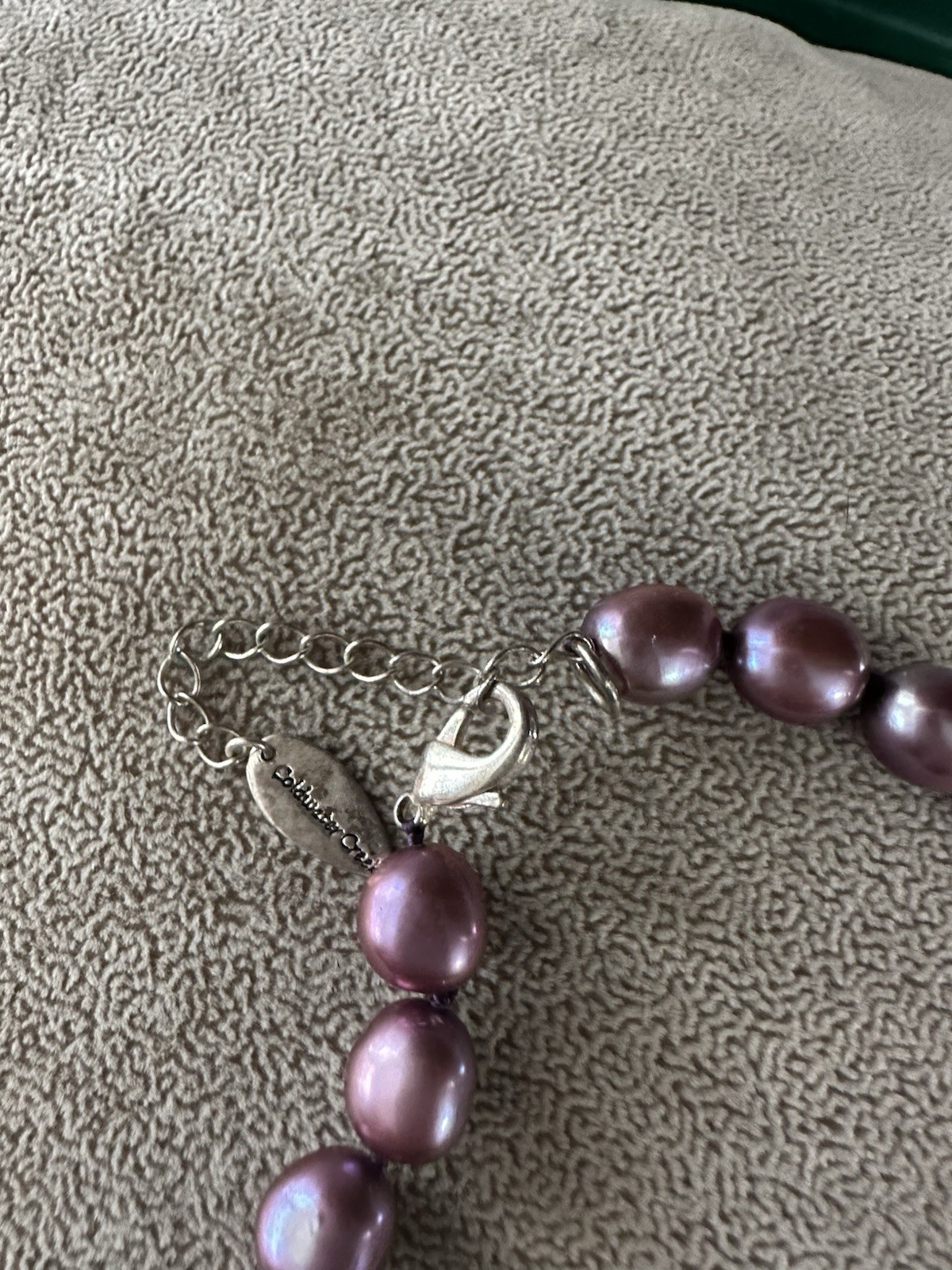 Coldwater Creek Amethyst and Lavender freshwater pearl necklace 20″ long.