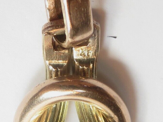 Antique 1940’s Link Bracelet 10 Karat Rose Green Gold 9 1/4″ Length .417″ Width