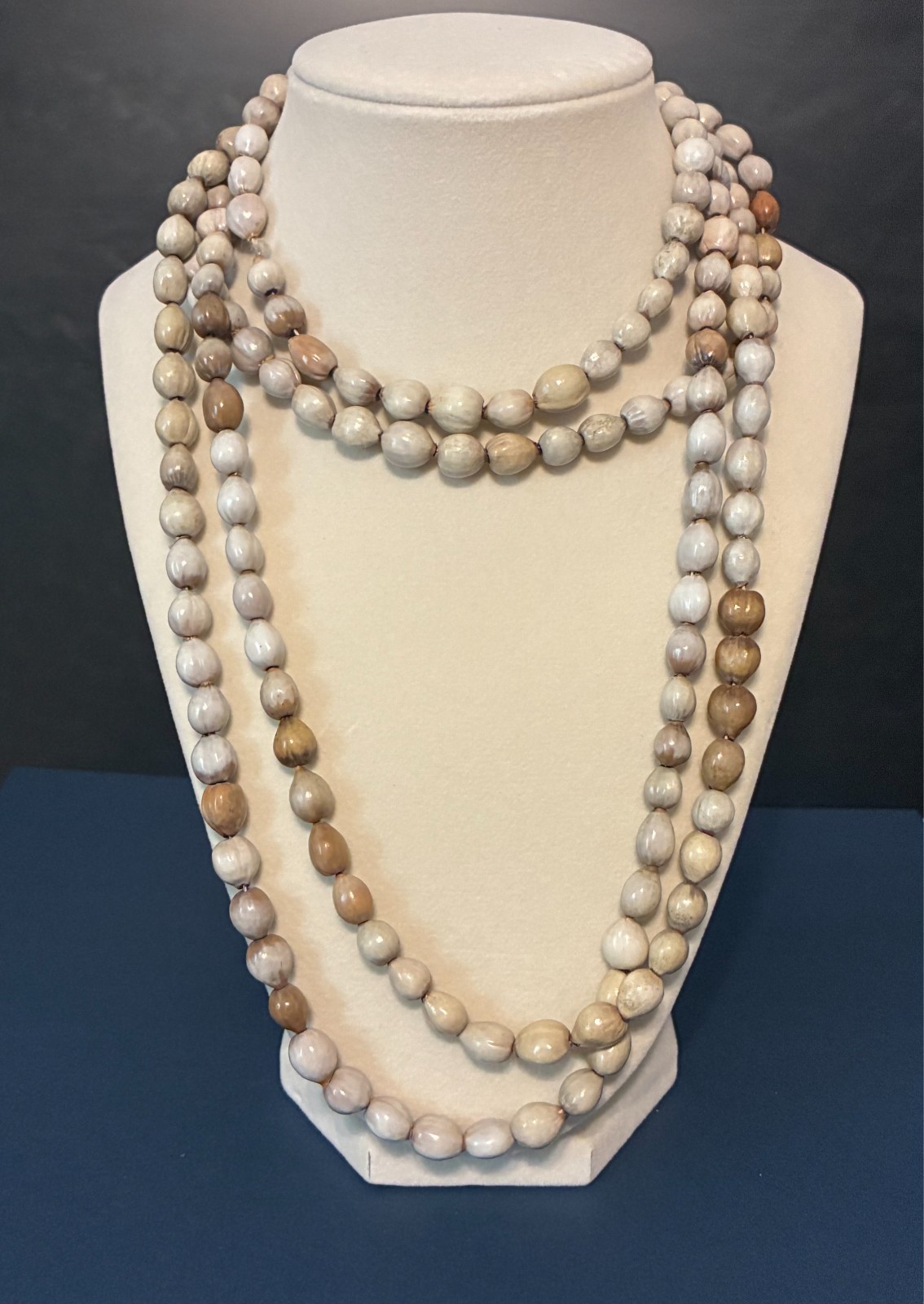 Long Natural Tropical Seed Necklace – Earthy Organic Boho Jewelry-Ethnic-Beachy