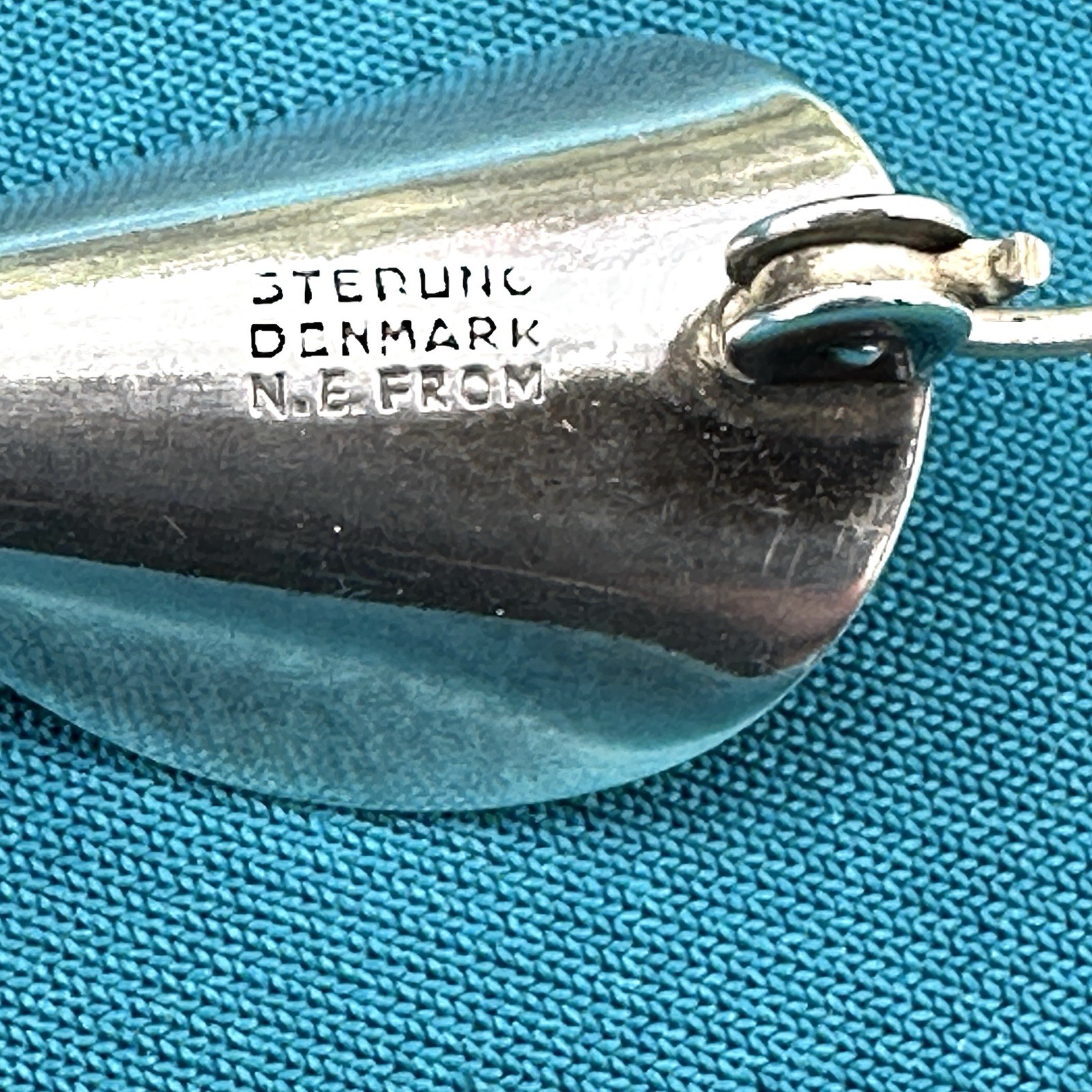 Vintage N.E. From Denmark Sterling Silver Modernist Bow Brooch Pin MCM 925 1.5″