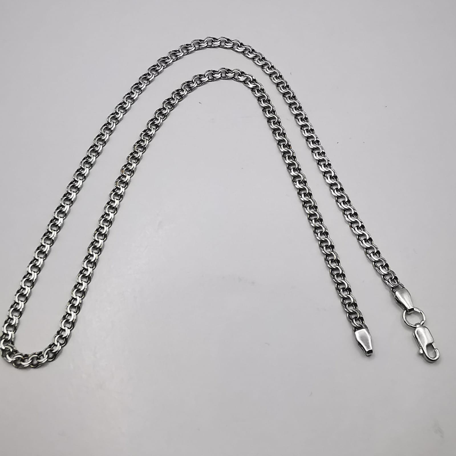 Authentic Vintage 925 Sterling Silver Handmade Chain Necklace – 10.60g