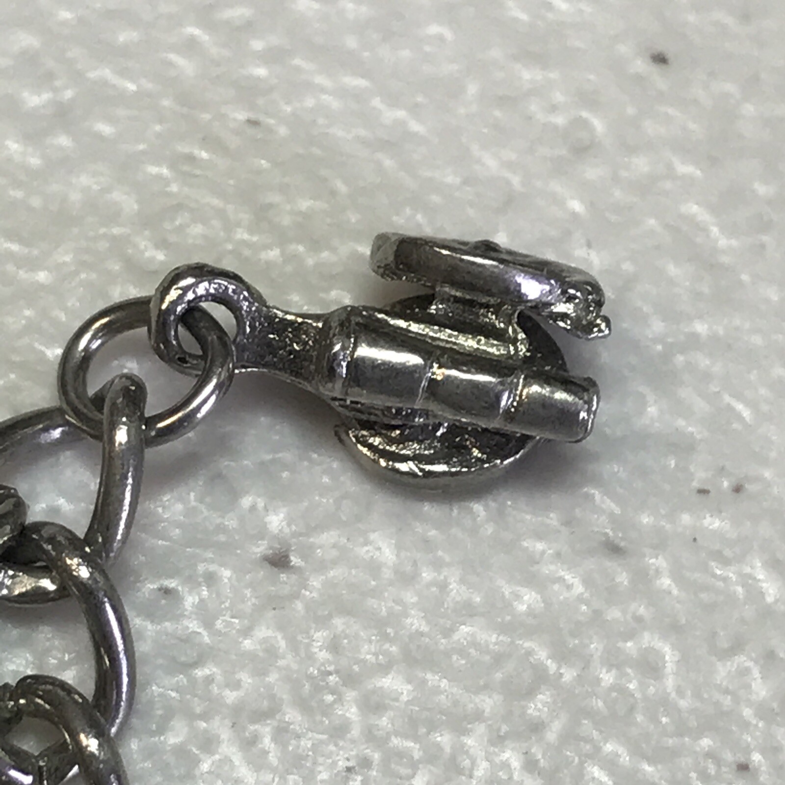 Vintage Charm Bracelet Silver Tone 6.25″ 1960’s Liberty Paul Revere Cannon