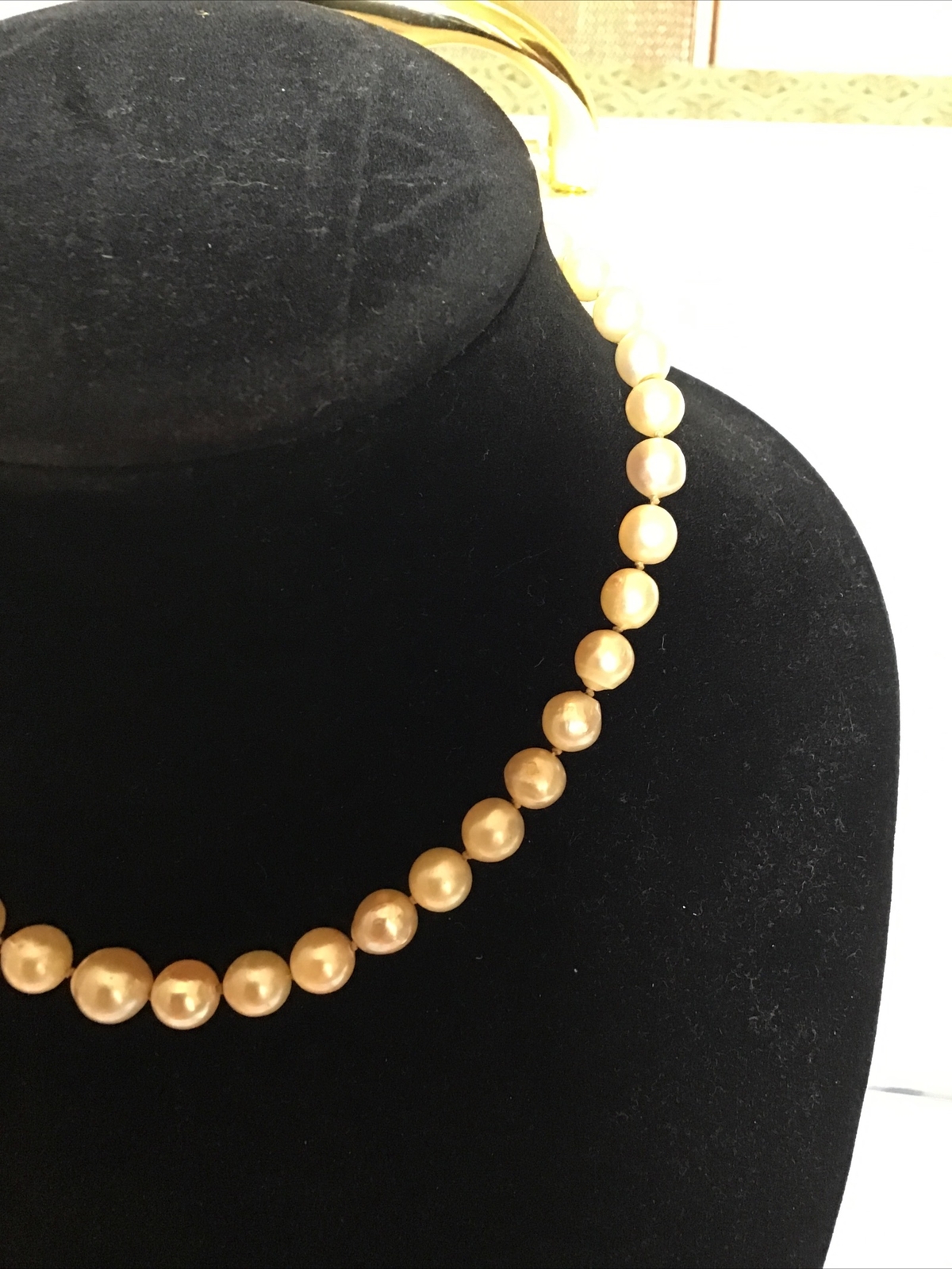 16″ Strand Cultured Graduated Pearls Necklace 2.6-5.3MM Clasp Marked 14k B&Co