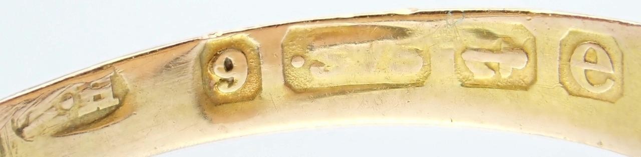Fine Antique Edwardian Solid 9K Rose Gold Banded Agate Signet Pinky Ring 1904 8