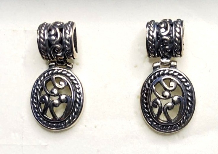 Vintage 925 ATI Mexico Sterling Silver 1.34″ Drop Dangle Earrings