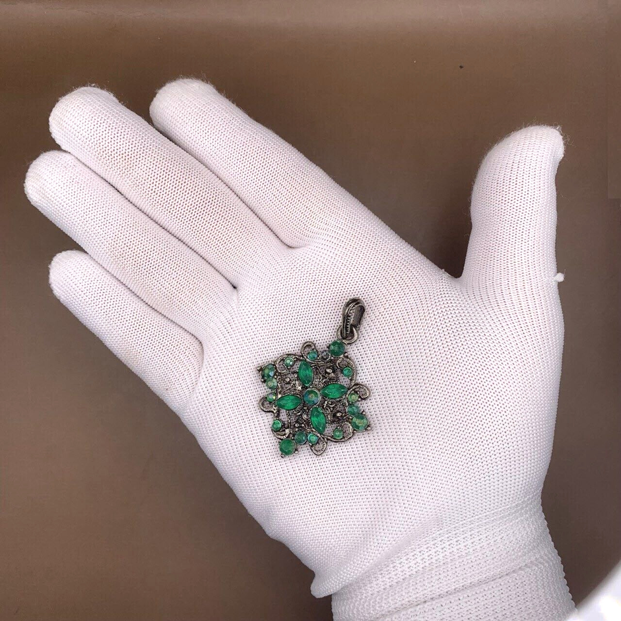 “Pendant” Soviet Era Decorative Jewelry, USSR. 39 x 52 mm/1.53 x 2.04 in, 12.3 g