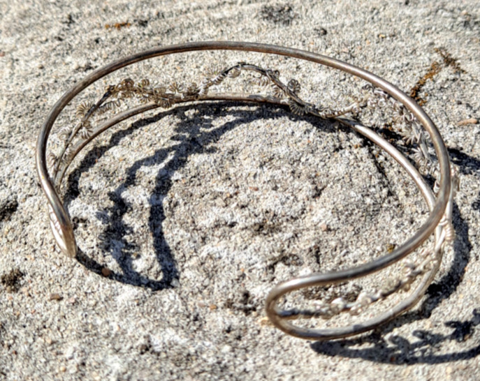MCM Cuff Bracelet silver twisted wire bracelet