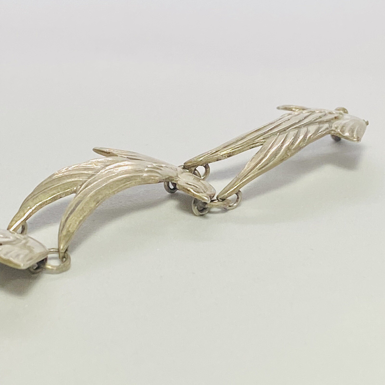 Los Castillo Taxco Mexico Sterling Silver Dove Bird 6.5″ Bracelet 23.0g
