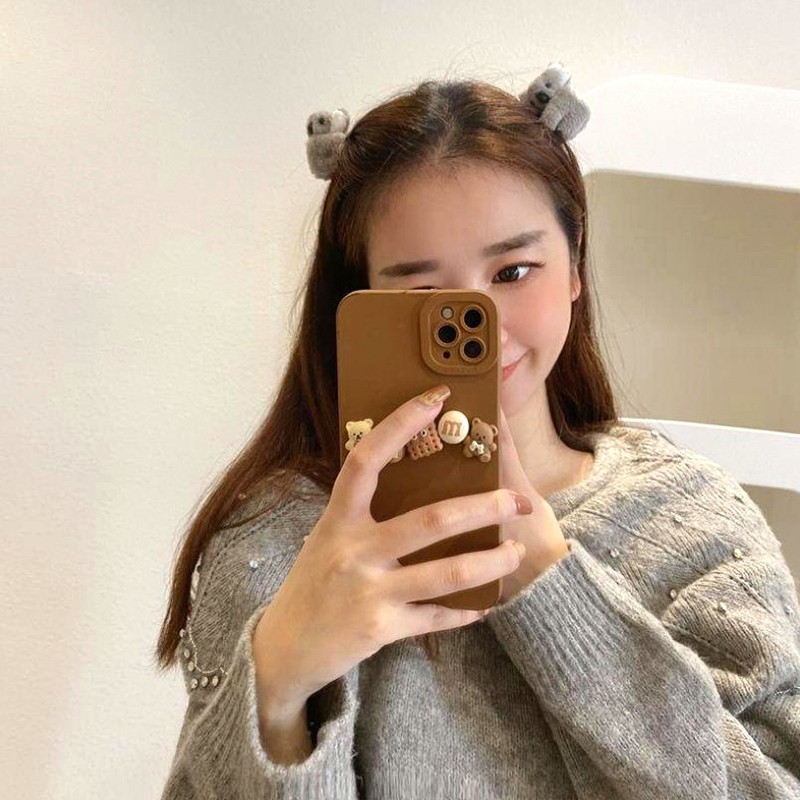 Cartoon 3D Plush Koala Hairpin Photo props Hair Clip Bag Accessories Daily Decp9