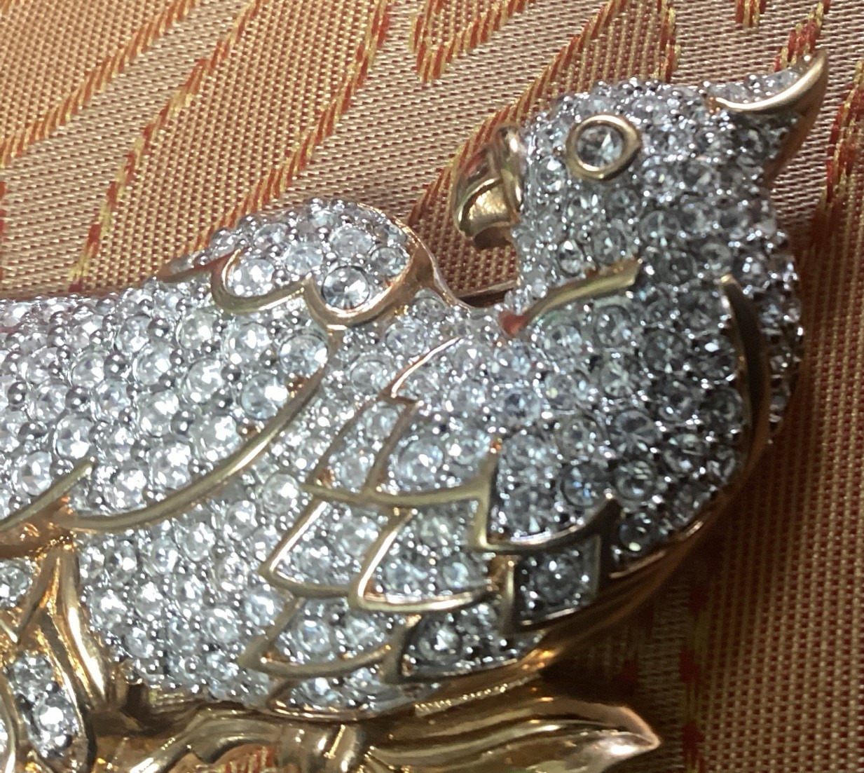 Brooch / Pin Swarovski Cockatiel Parrot Bird Clear Crystal Brooch Jewelry Beauty