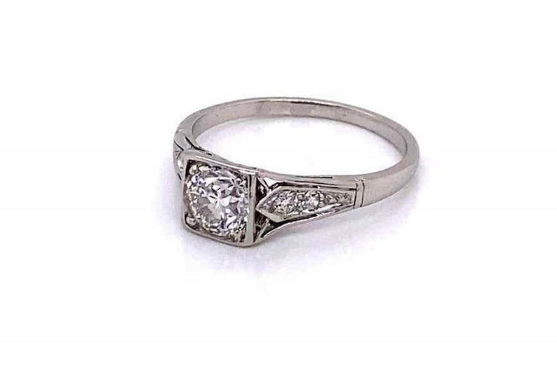 Old European Cut Wedding Bridal Ring Edwardian ArtDeco Ring Engagement Gift Ring