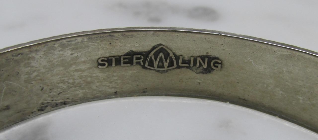 Vintage Wohelo Campfire Girls Sterling Silver Cuff Bracelet ~ 21.4g ~ 3-C269