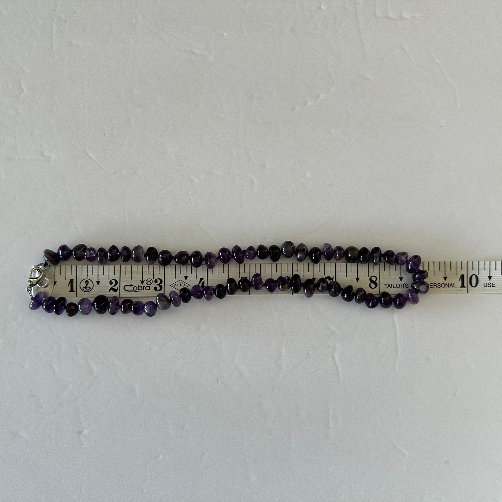 Polished Gem Amethyst Chips 34″ Necklace & Beaded Knotted 18″ Amethyst Necklace