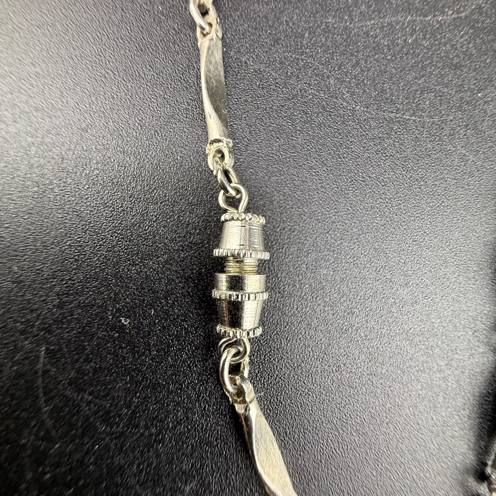 Vintage Fetish Necklace Animals Birds Silver Tone 32”