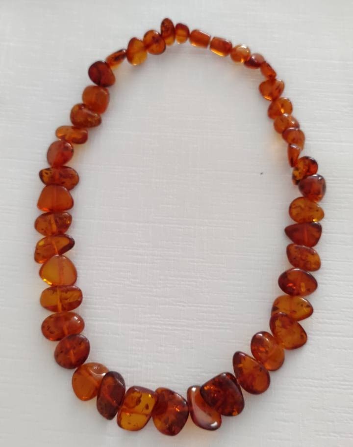 Vintage Natural Honey Baltic Amber Necklace Beads 45 gr 50 cm