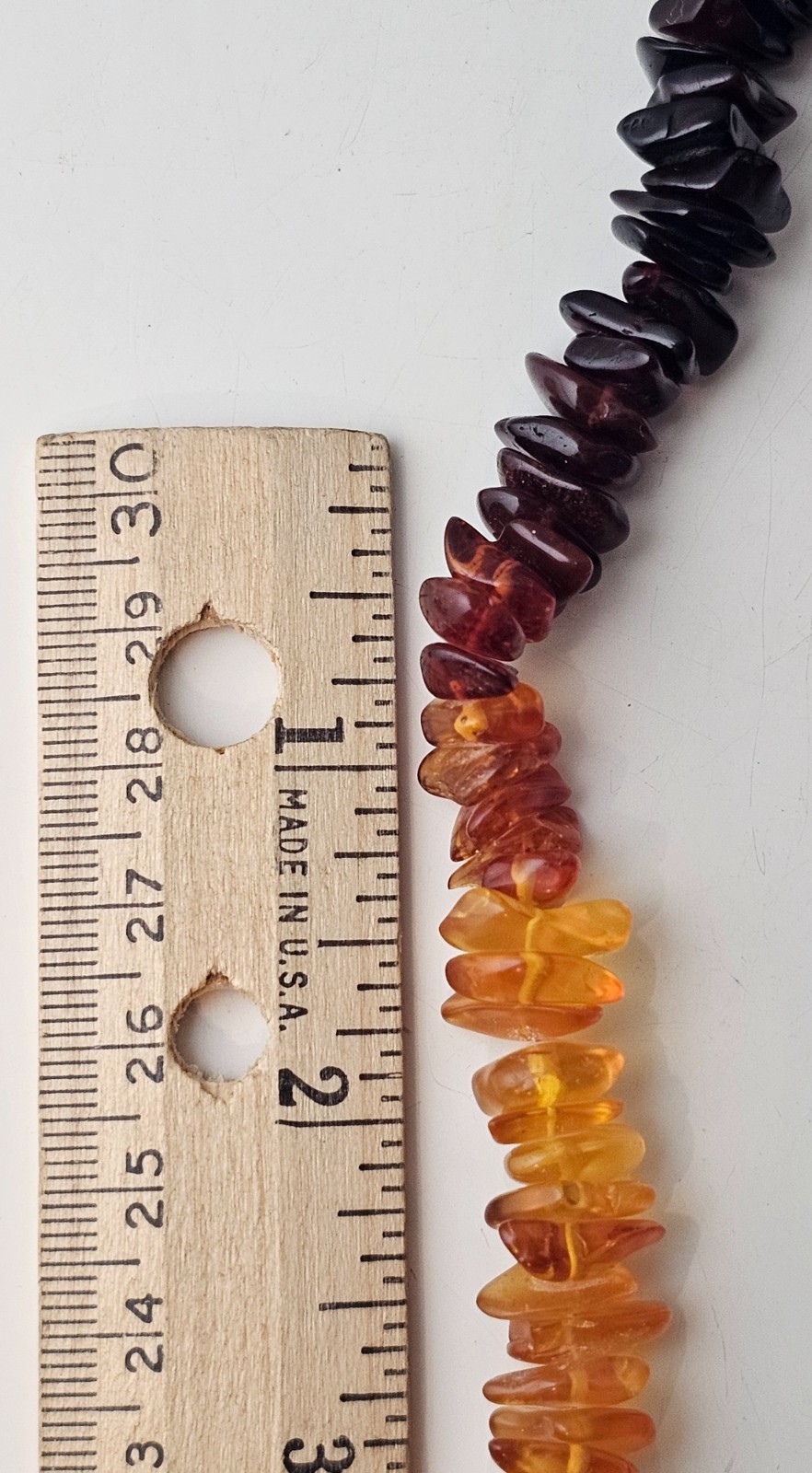 Vintage Genuine Baltic Honey Gold Brown Blk Amber Chip Necklace 28 Inch 3 Color