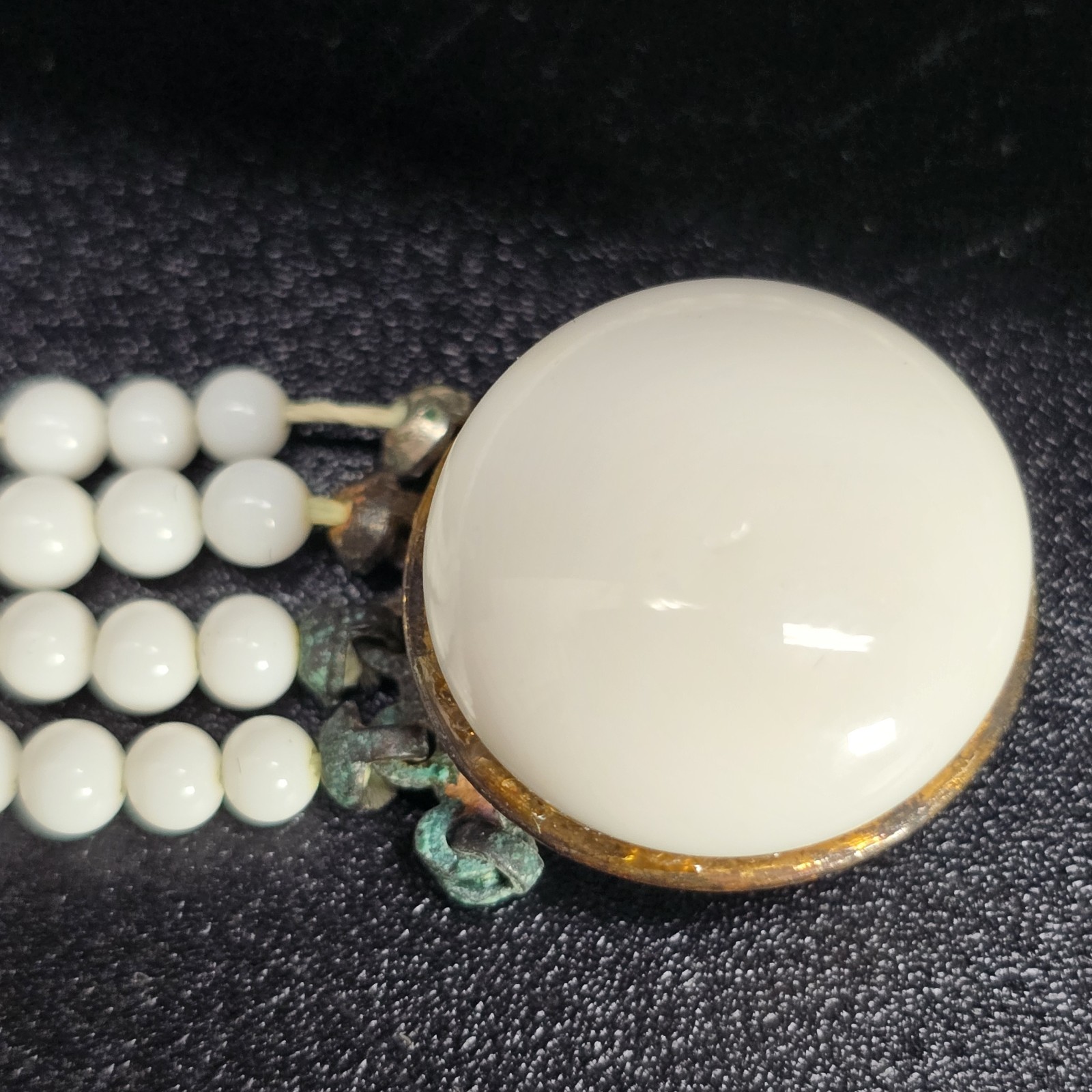 Vintage, Milk Glass And Multi Strand Necklaces, (Lot Of 3) Victorian Granicor