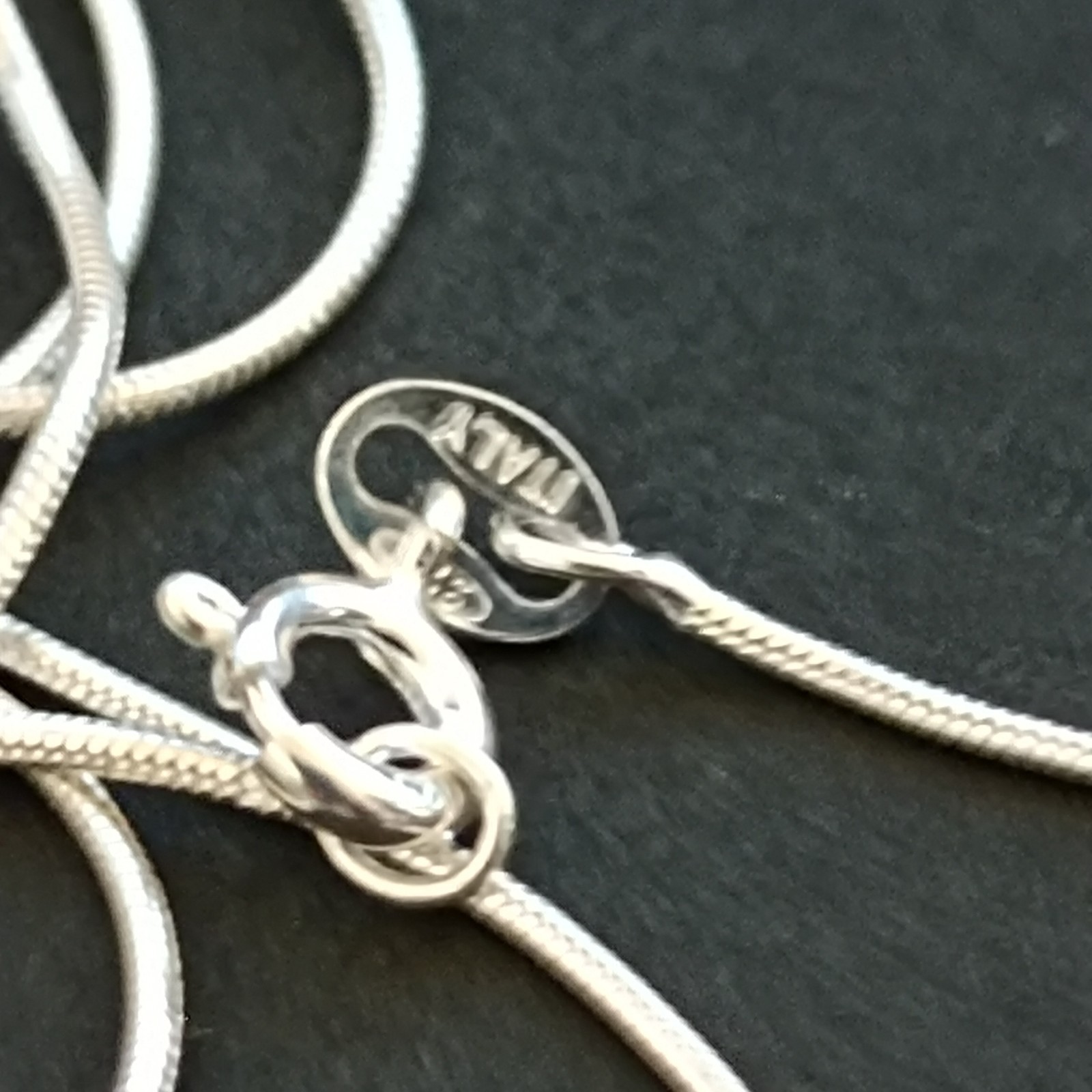 Modernist Brutalist Eilat Stone Pendant Necklace Sterling Silver Israeli 70s VTG