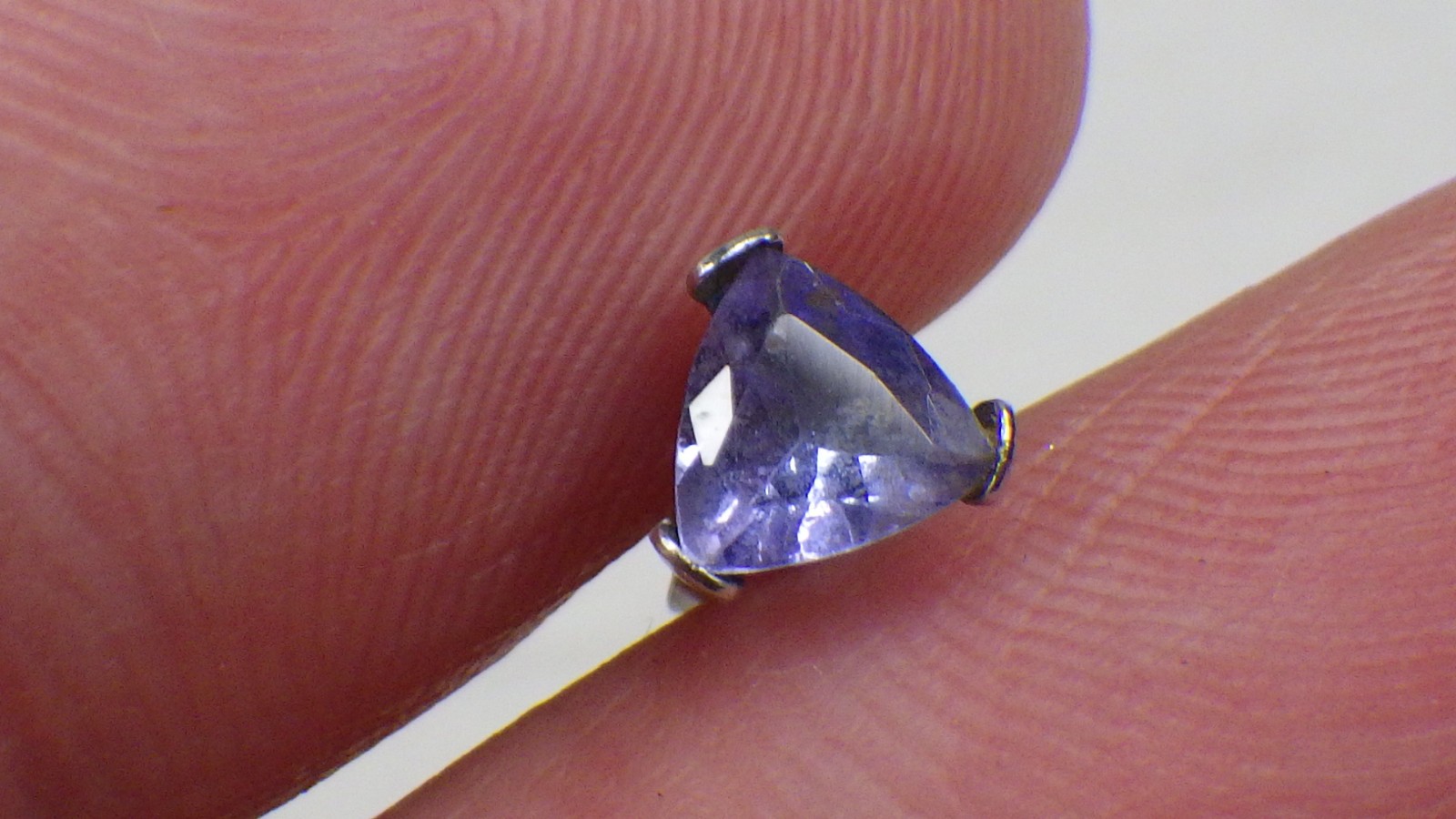Vintage Sterling Silver .925 Earring (Single) Iolite Stud