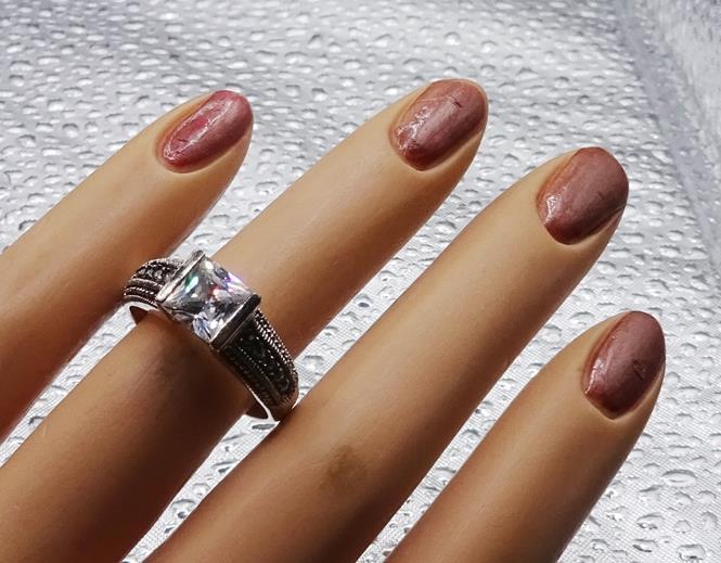 Vintage Signed CW Sterling Silver Crystal CZ Solitaire Marcasite Accent Ring 8.5