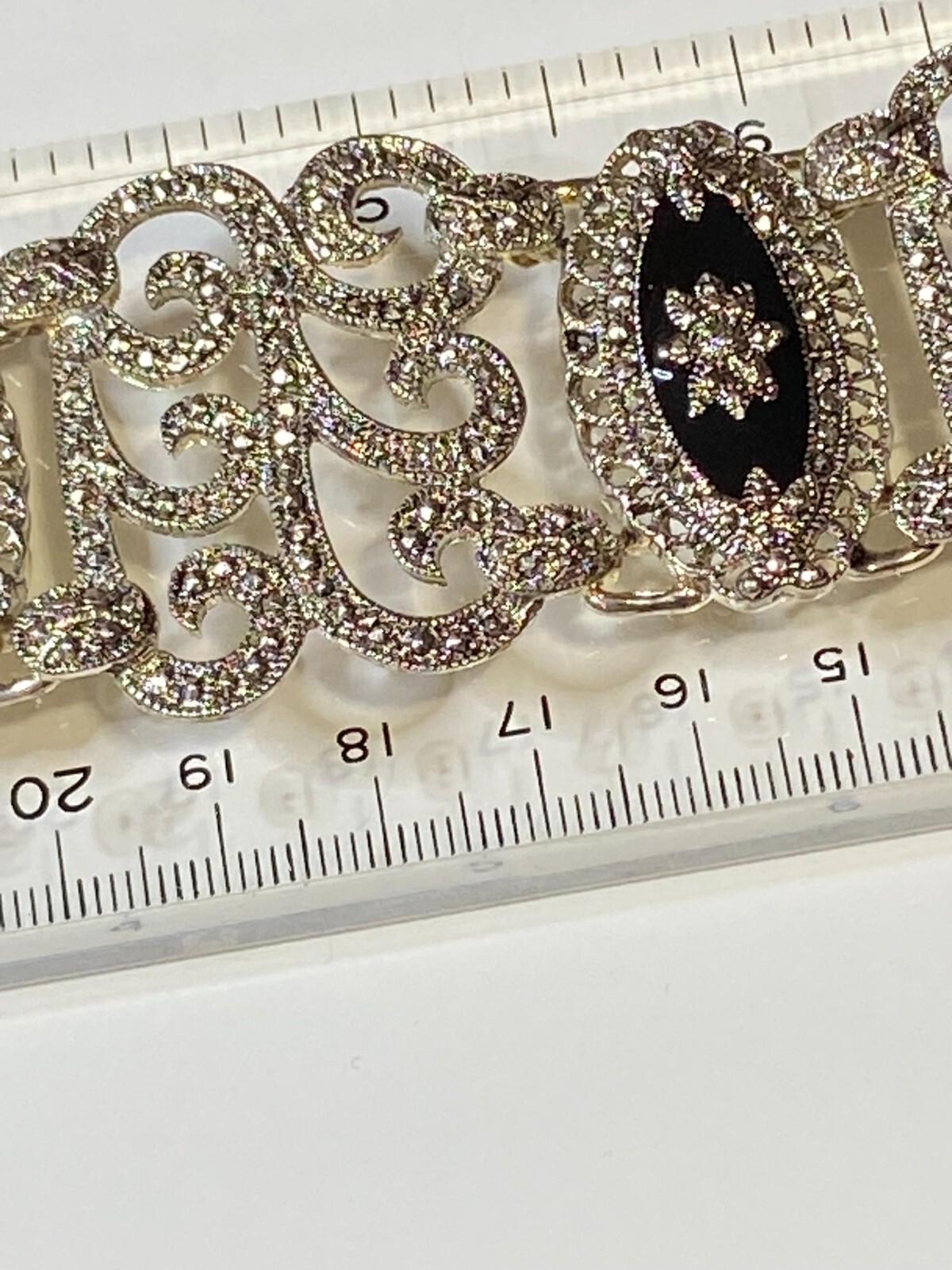 Victorian Wide Revival Bracelet Edwardian Design 8 Inch