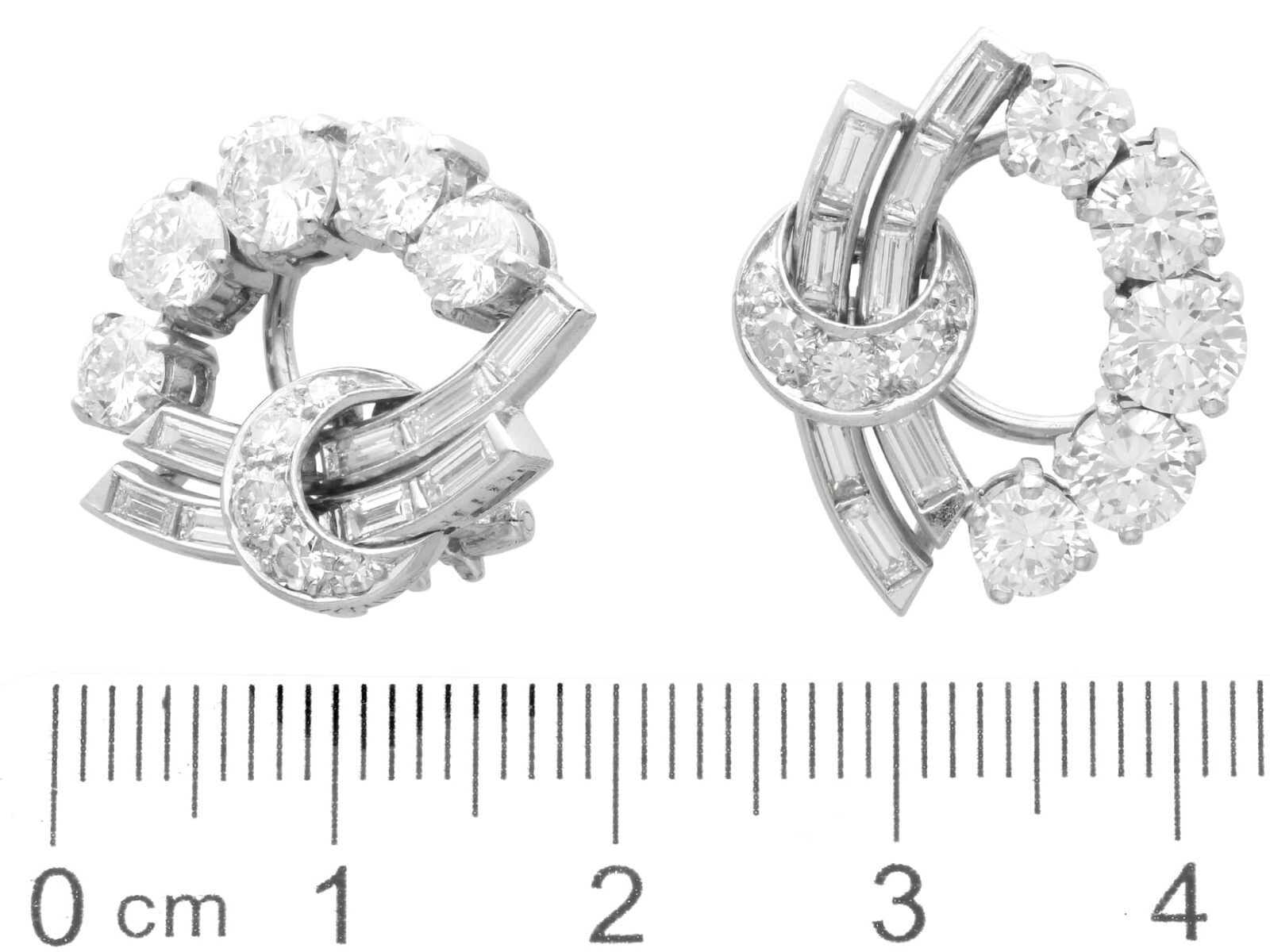 Antique 6.18Ct Diamond and Platinum Earrings Circa 1935
