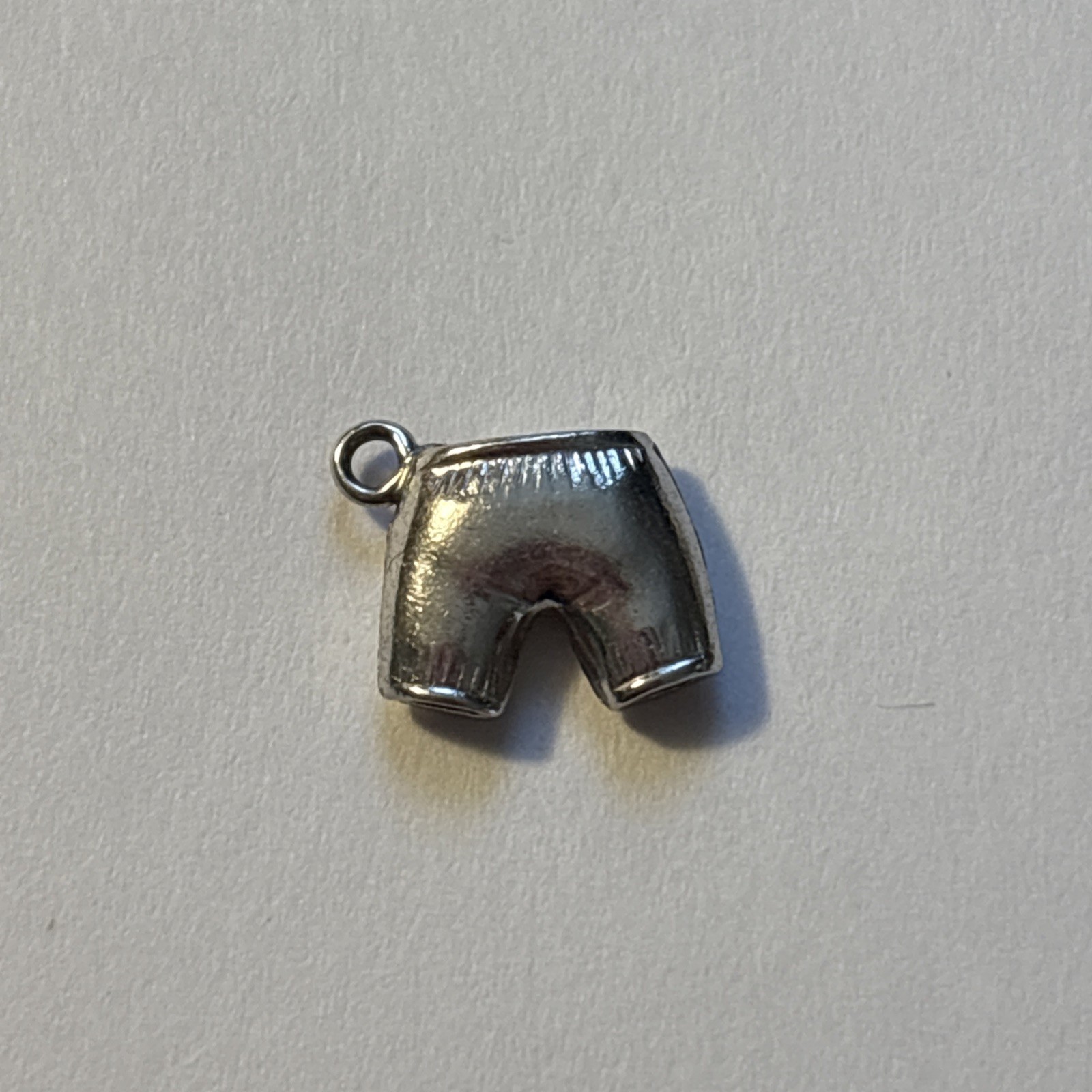 Vintage Sterling Silver Swim Trunks 3D Charm Beach Vacation Figural 0.78g