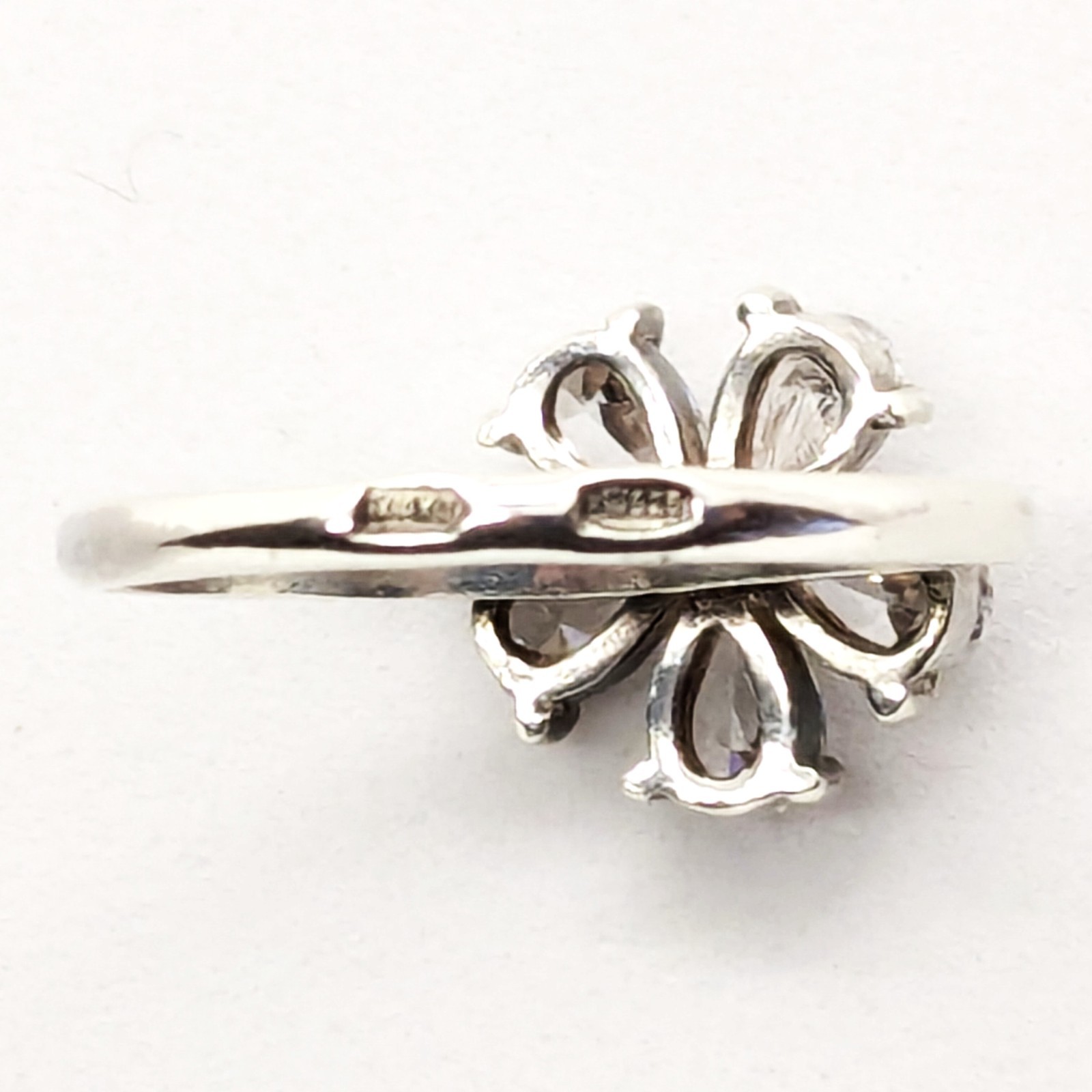 Vintage Elegant RING Silver 925 with Bright Stones -size: 7US (17mm) | UA #111
