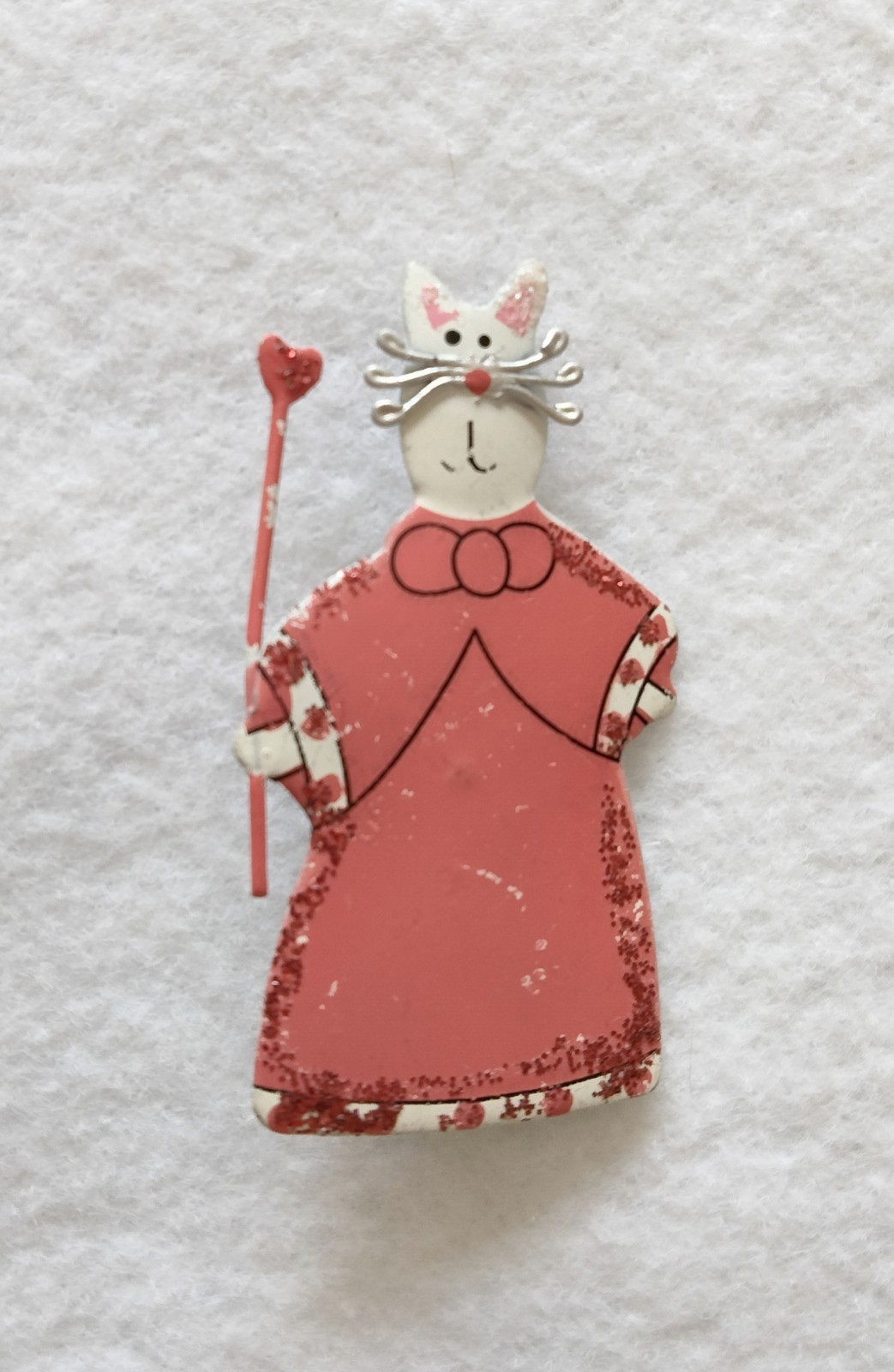 Handmade Whimsical Metallic Good Fairy Cat Brooch (164 – 2405)