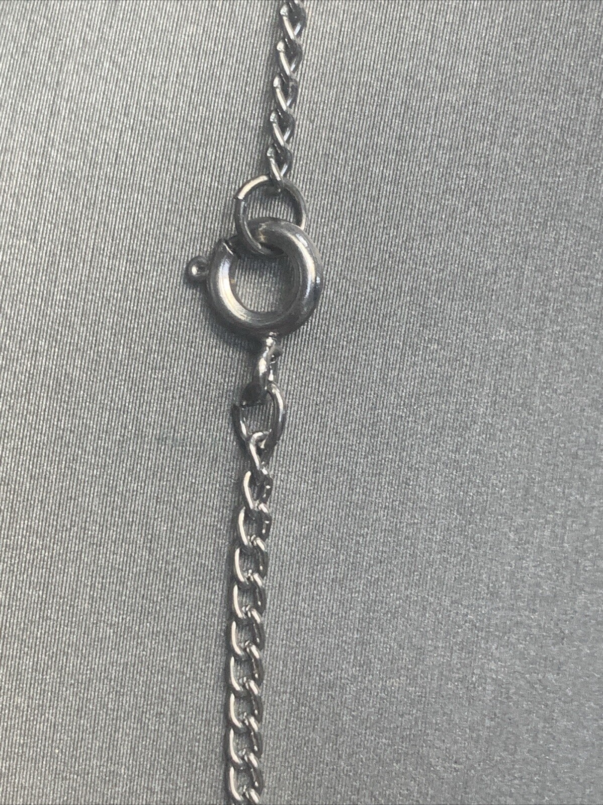 Vintage Pewter BDA First Cameo Hand Engraved Pendant Necklace 18”