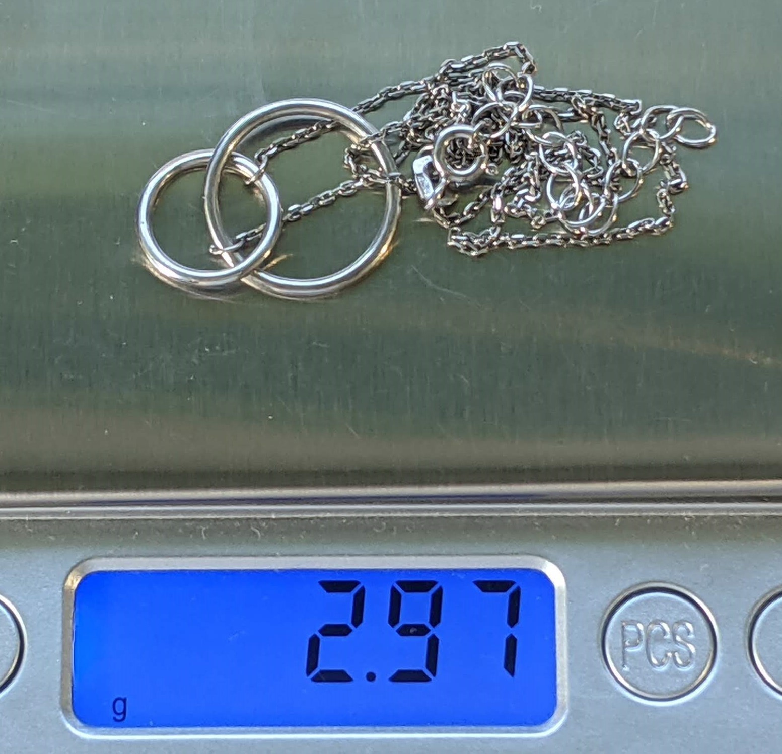 Vintage Necklace sterling silver 925. Сhain length 45 cm. Weight 2.97 g.