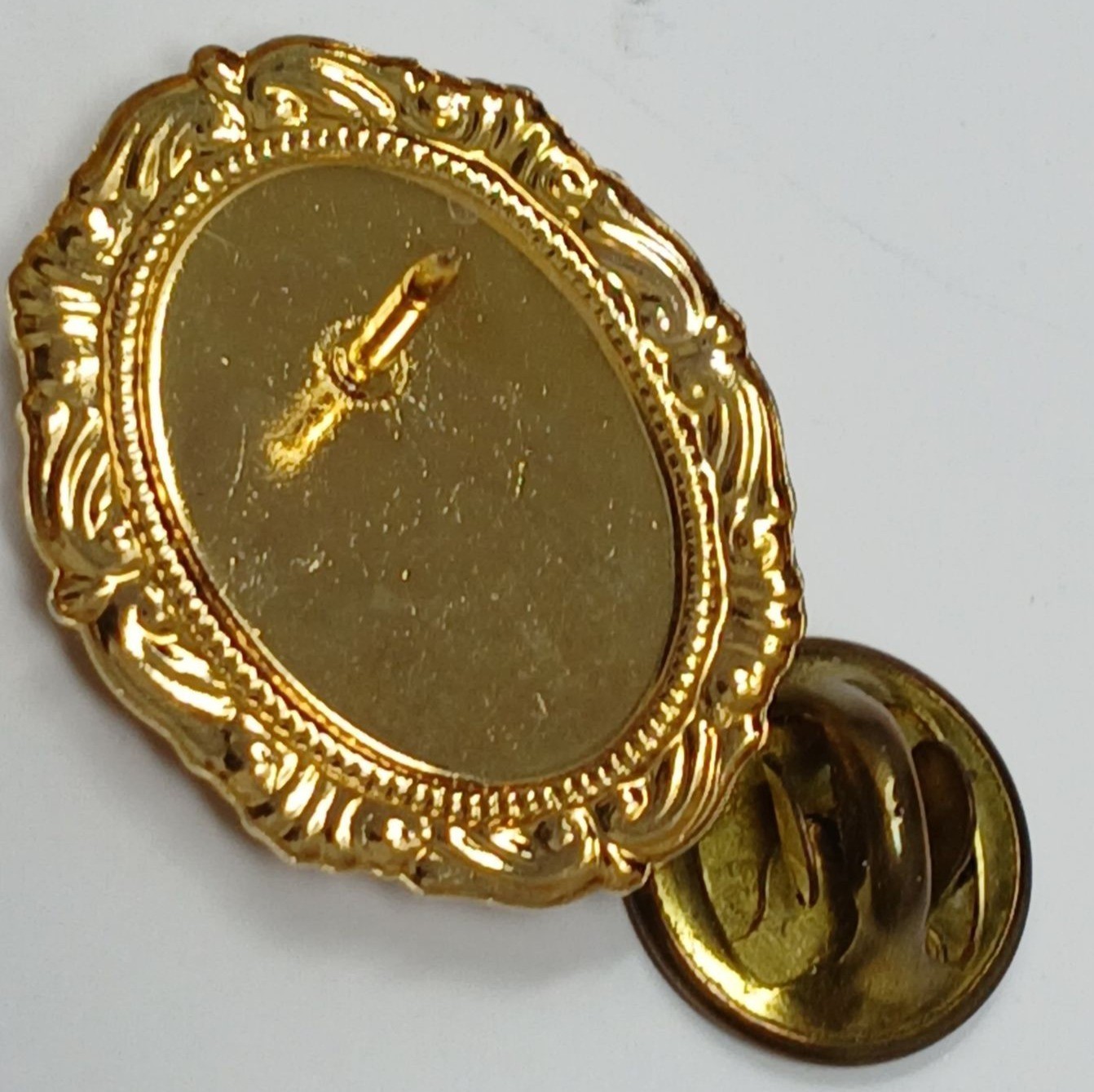 Gold Guardian Angel Pin Religious VTG Brooch With Child #J-14