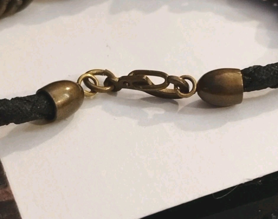 Boho Vibes! Rabbits, Real Stones, Bronzy Toned Leather Cord Charms Bracelet!