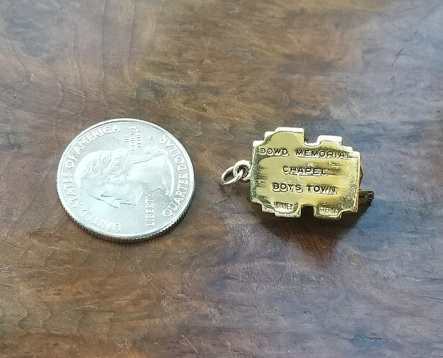KINNEY Sterling Silver 3D Architectural Building Charm-Boys Town Chapel Omaha NE
