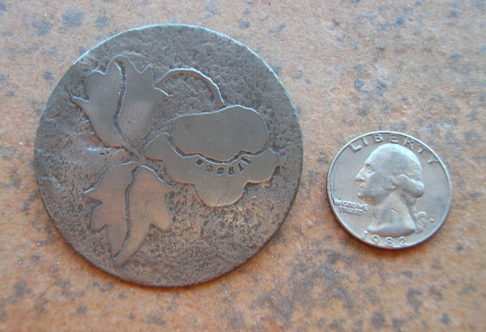 Aluminum Arts & Crafts Poppy Pin Brooch