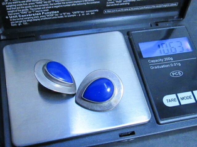 Ben G Chavez Blue Sodalite Sterling Silver Earrings