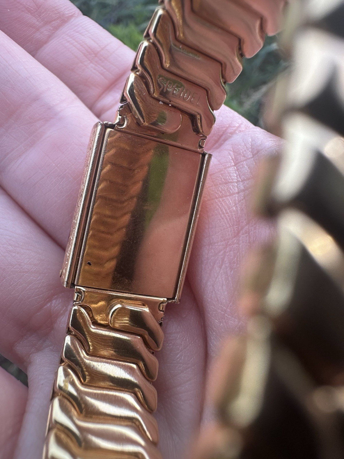 Gold Filled Expansion Bracelet Signed Speidel With Locket Vintage Sweetheart