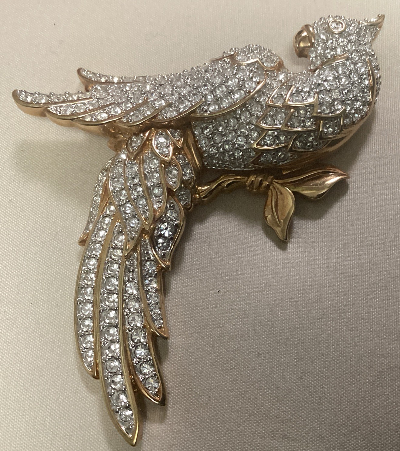 Brooch / Pin Swarovski Cockatiel Parrot Bird Clear Crystal Brooch Jewelry Beauty