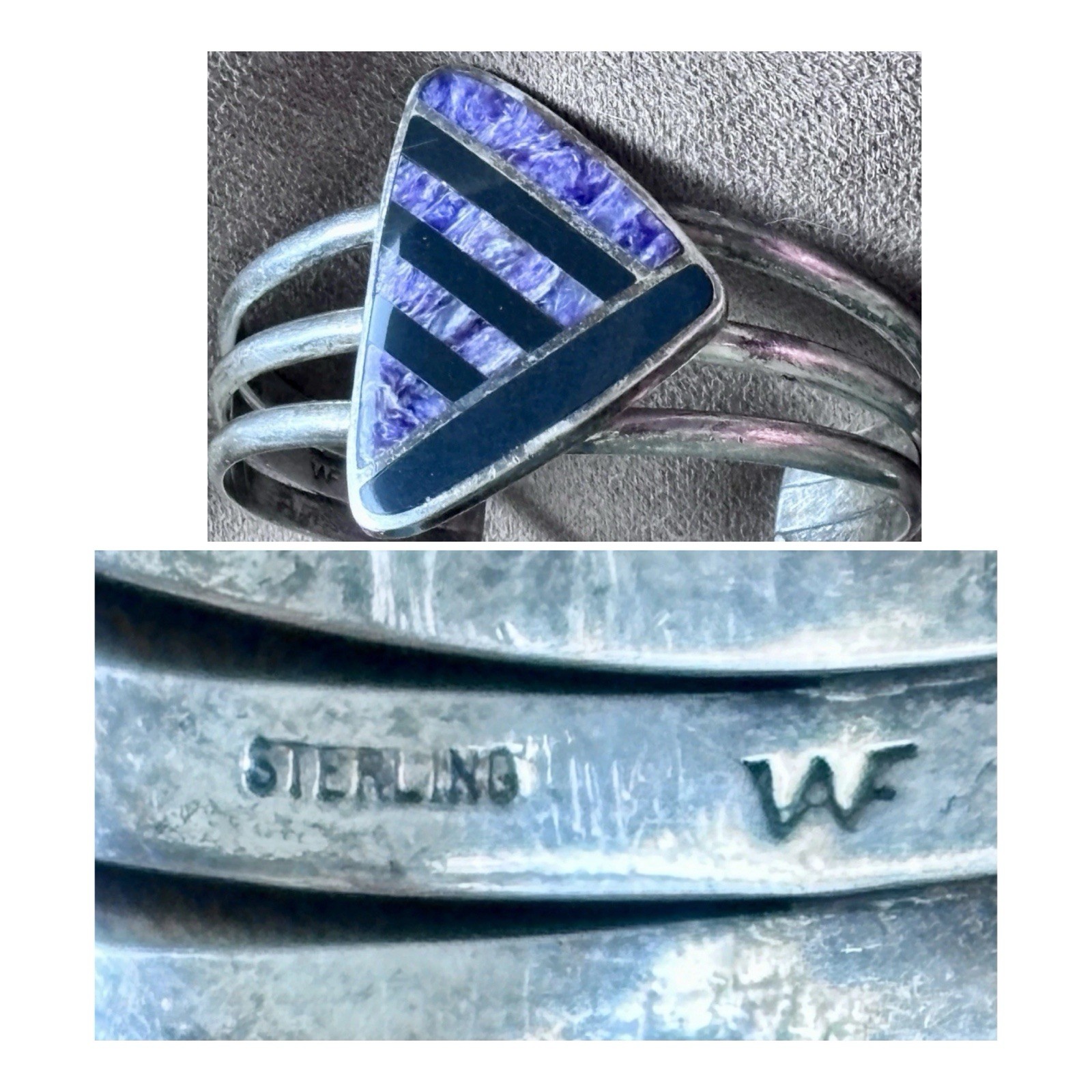 Navajo Inlay Wes Willie Silver 44g Bracelet Artist Very Rare Southwestern Signed