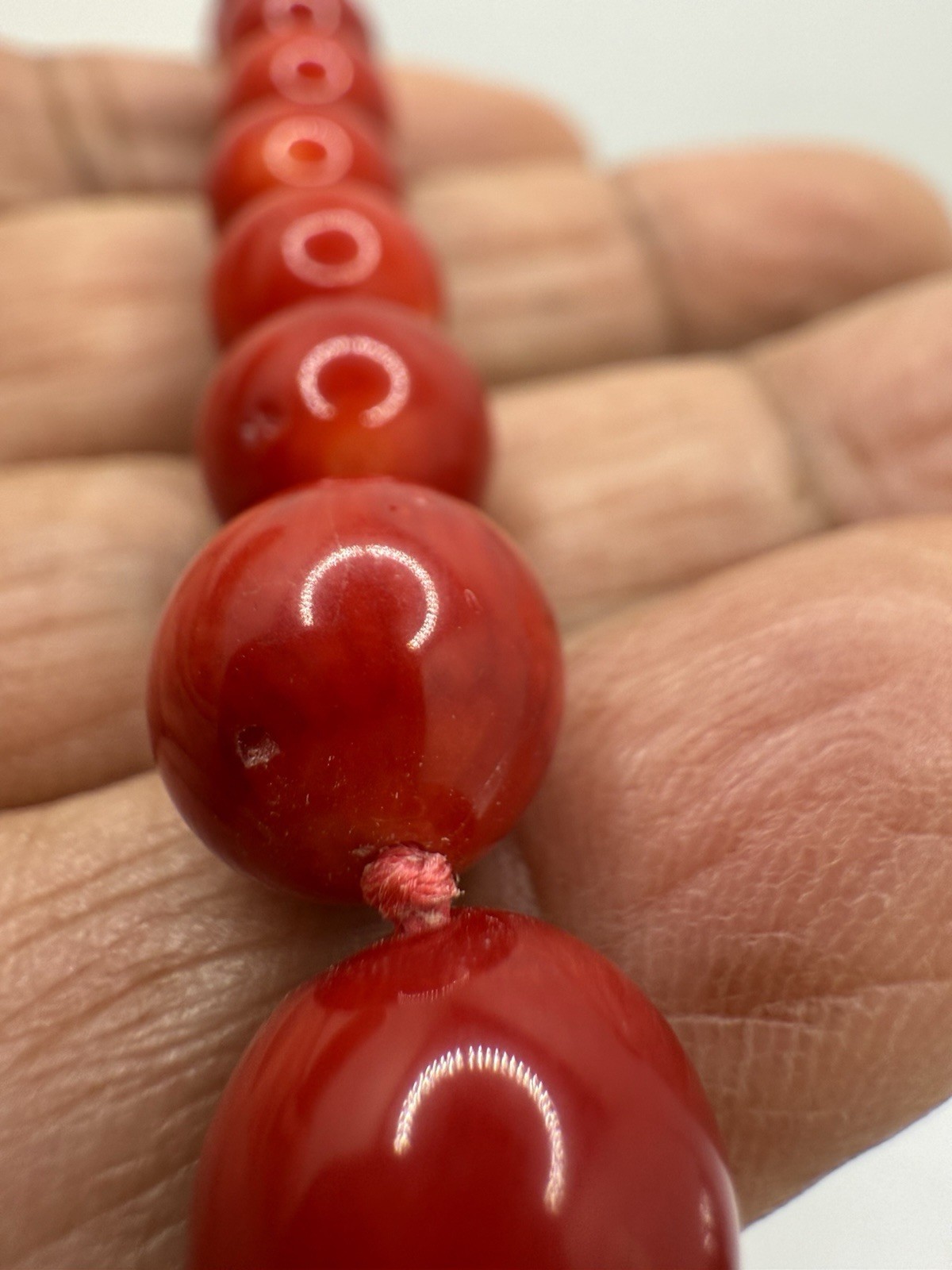 Vintage Sterling Silver Heart Bracelet Red Onyx Stones Toggle Closure 8”