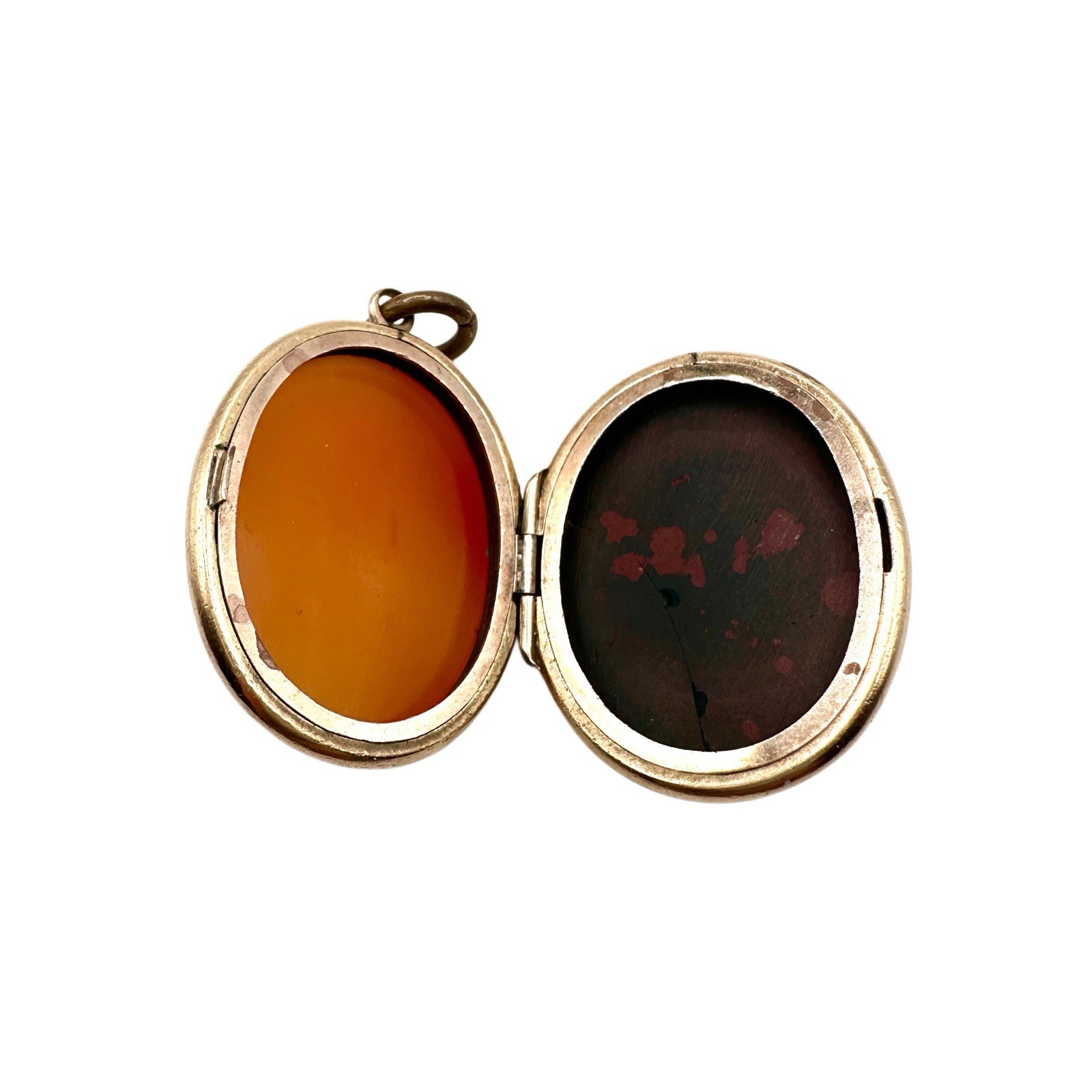 Victorian 13K Gold Double Sided Sardonyx Carnelian, Bloodstone Locket Pendant